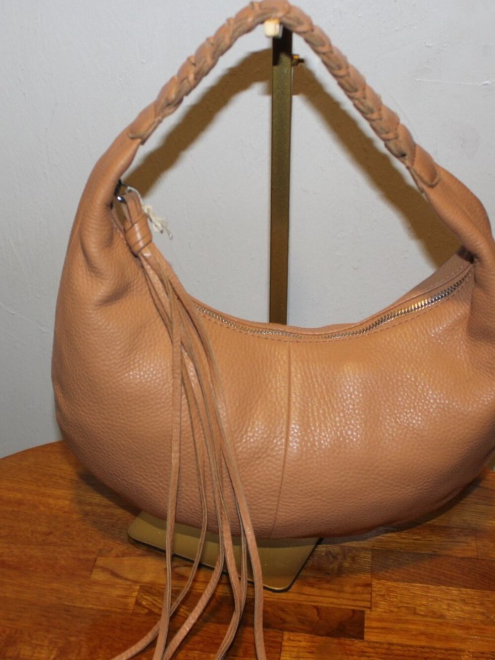 Banana Republic Crescent Hobo Shoulder Bag w Tassels Braided Strap NEVER CARRIED